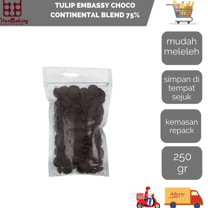 

Tulip Embassy Chocolate Continental Blend 75% 250 Gr liquid