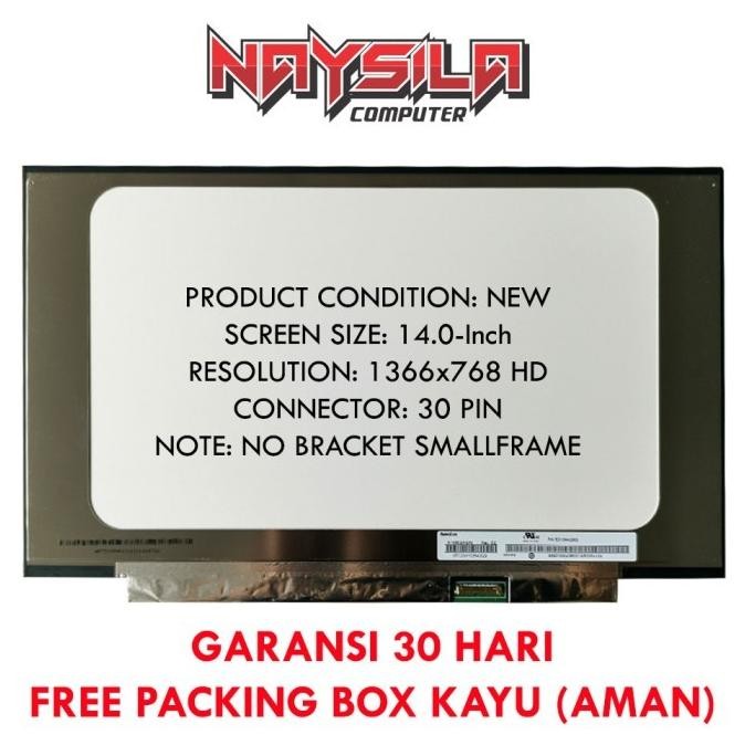 Lcd Led N140Bga-Ea4 C.2, N140Bga-Eb4 C.2, B140Xtn07.3, B140Xtn07.2 New Stok