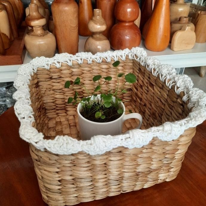 Kotak Anyaman Eceng Gondok / Keranjang Eceng Gondok KGR01 SIZE L