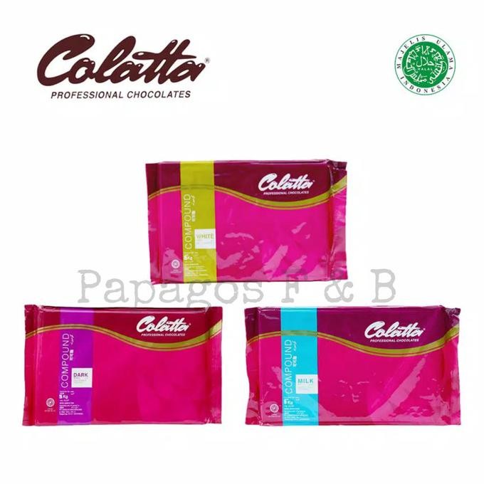 

Colatta Collata Chocolate Compound / Coklat Batang Dark , White , Milk liquid