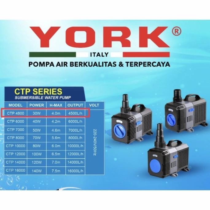 pompa Celup Akuarium York CTP-4800 submersible pump aquarium