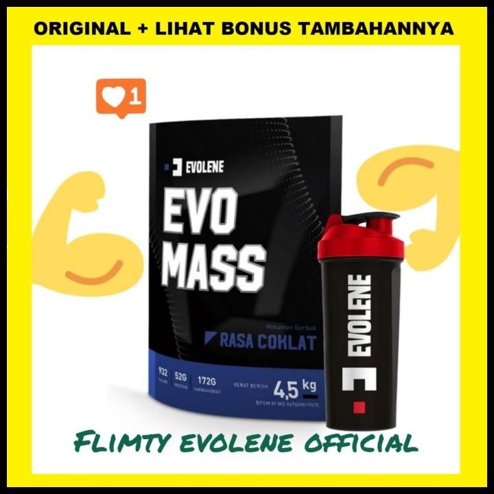 Terlaris Evo Mass 4.5 Kg 4.500G 10 Lb Lbs Bpom Halal Mui Evomass Evolene Good Quality