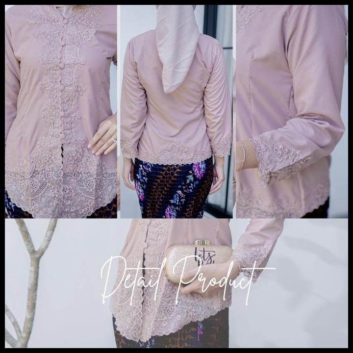 Terlaris Kebaya Encim Bordir Tangan Panjang / modern wisuda / Keaya Bordir Senada Katun Polos/ Pakai