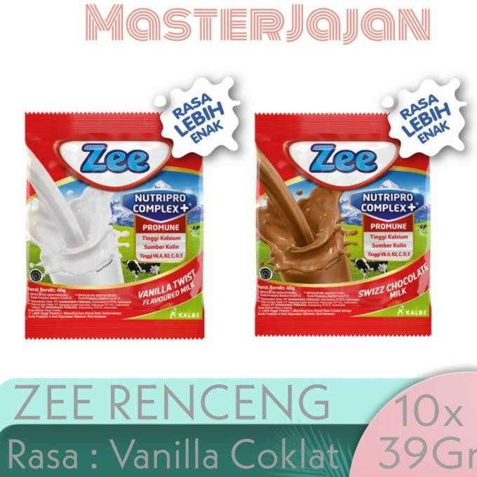 

Susu Zee Renceng 40Gr*10 Sachet Best Seller