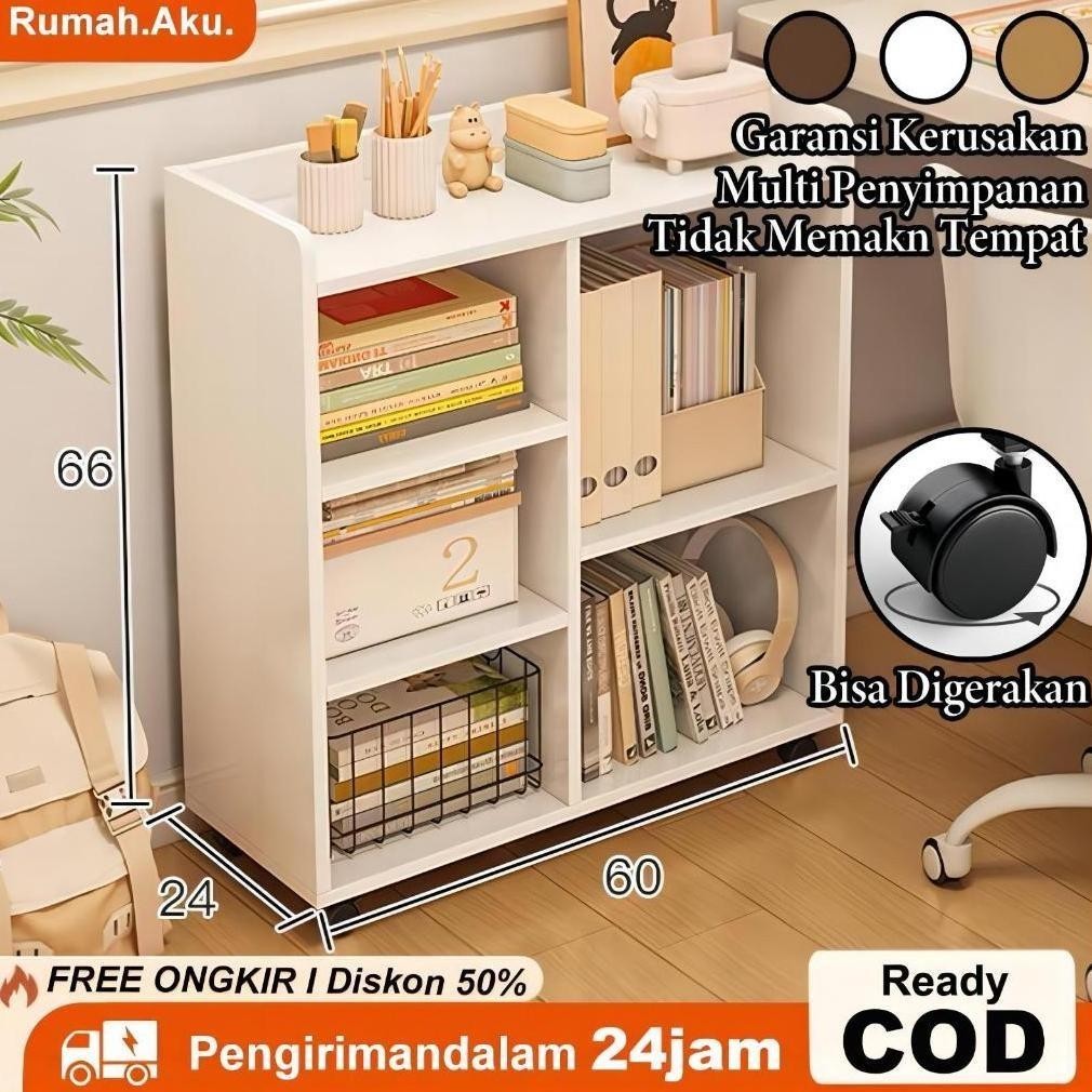 Lemari Buku Bisa Bergerak Lemari Kayu Lemari Buku Anak Lemari Mainan Lemari Serbaguna Lemari Hias Le