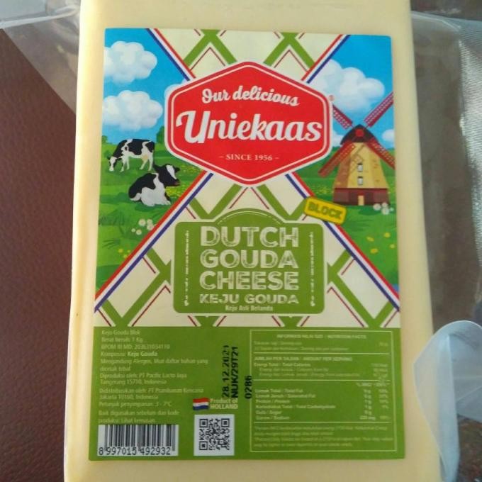 

Keju Block Dutch Gouda 1 Kg - Uniekaas Halal Terbaru