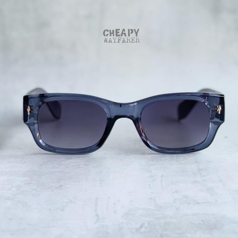 TERLARIS Kacamata Vintage Square Rebel Locs Lensa UV400 | Paket Lensa Minus Photocromic Antiradiasi 