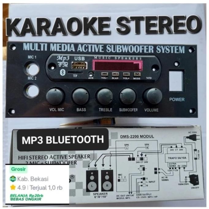 Baru DMS 2200 KIT SPEAKER AKTIVE AKTIF DMS2200 KARAOKE MIC bluetooth bt tojil4 Segera Beli