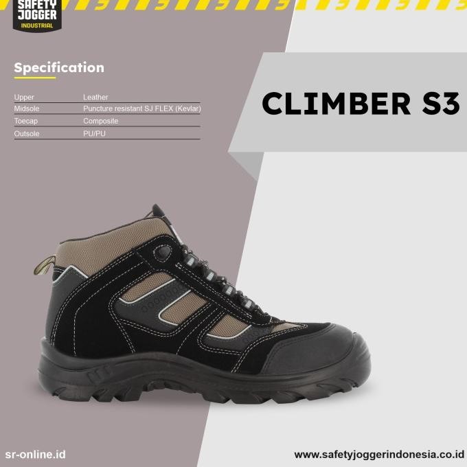 Sepatu Safety Jogger Climber S3 SRC Metal Free