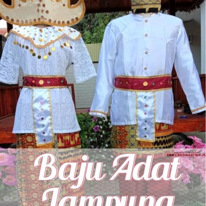 Pakaian Adat Lampung Dewasa Pria Satin Halus Pengantin - Lengkap dengan Aksesoris - Celana