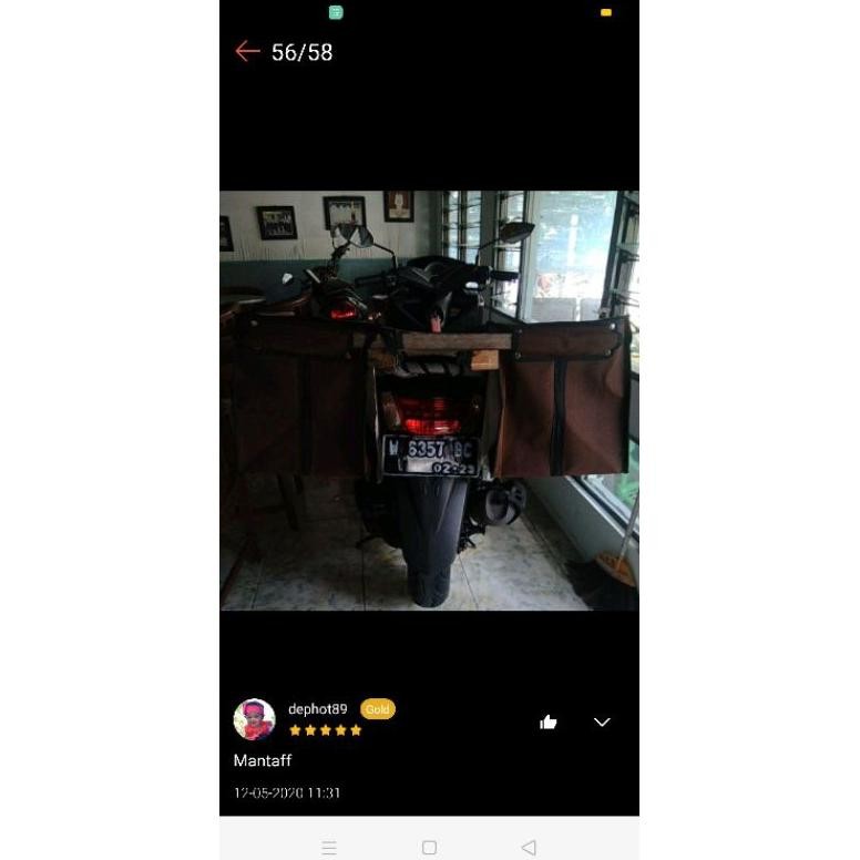 TAS OBROK KURIR MOTOR TERPAL SEDANG