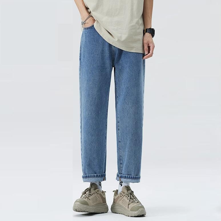 Celana Jeans Pria Standar Korean Pria Loose Pants Jeans Jeans Pria Murah Celana Kulot Cowok Jeans Pa