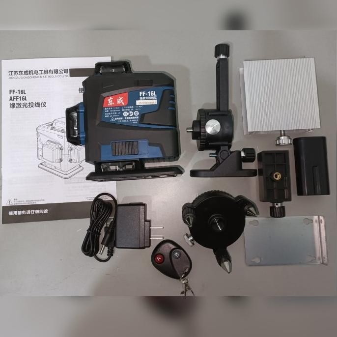 Mesin Self Leveling Laser 16 Line Dongcheng Remote Laser Level Ff-16L New Stok