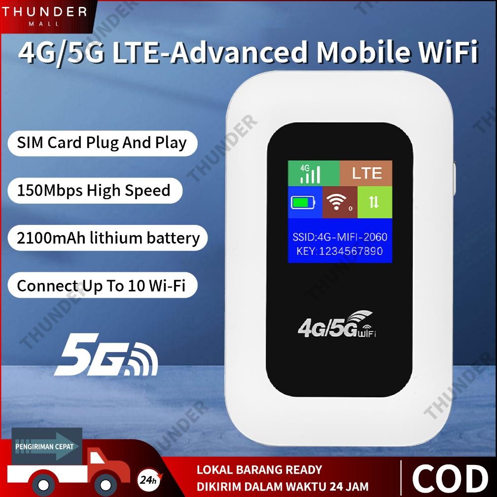 Mifi Wifi Portable 4G Lte 150Mbps - Pocket-Sized With 2100Mah Battery, Unlocked For All Carriers (Te