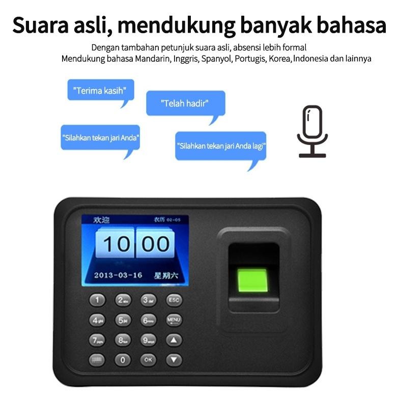 Mesin Absensi Sidik Jari + Deteksi Wajah 1000 Sidik Jari Mesin Absensi Mesin Absensi Sidik Jari Biom