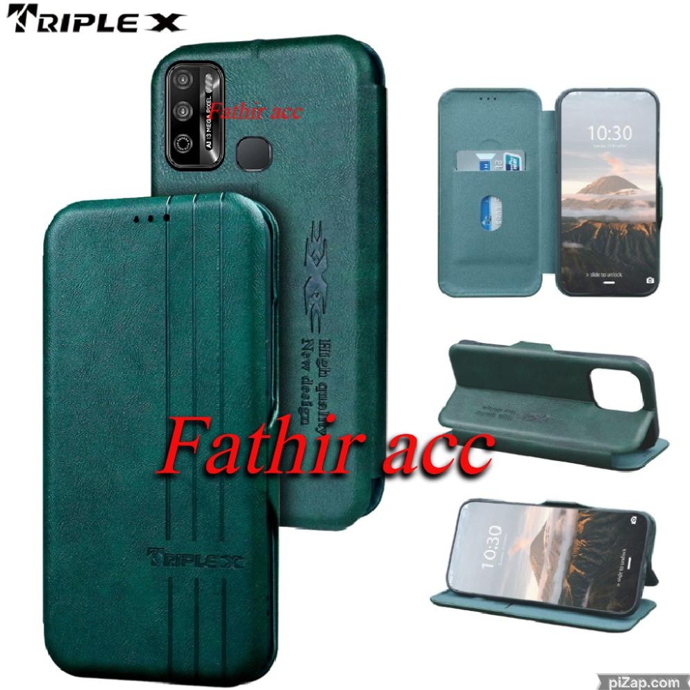 CASE DOMPET MOTIF HP INFINIX HOT 9 PLAY LEATHER CASE FLIP WALLET HARDCASE KULIT DOMPET HP