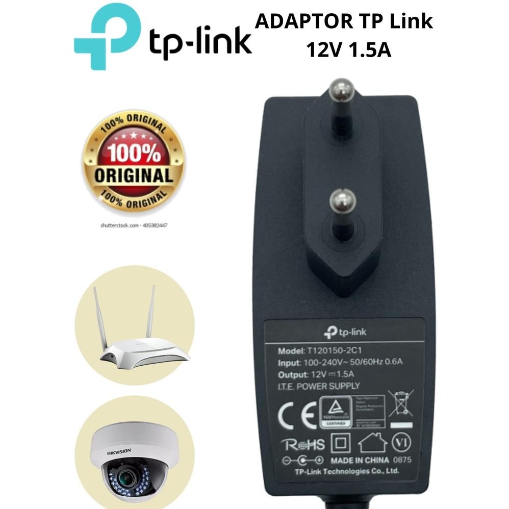 Adaptor Tplink Original 12V 1.5A  12V 2A Tp-Link Model: T120150-2C1
