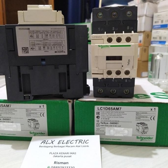 Kontaktor Contactor Schneider Lc1D65Ad7 42V Lc1D65A Original New Stok