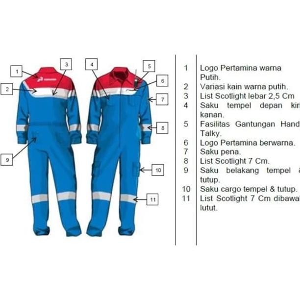 WEARPACK PERTAMINA NOMEX ORIGINAL / COVERALL NOMEX PERTAMINA