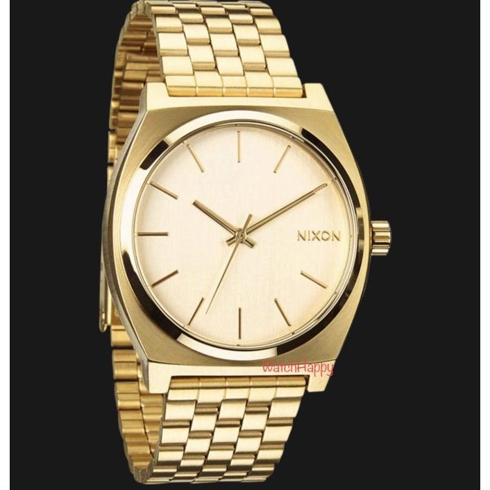 Watchhappy Nixon A045511 Timer Teller Gold Metal Unisex 100% Original New Stok