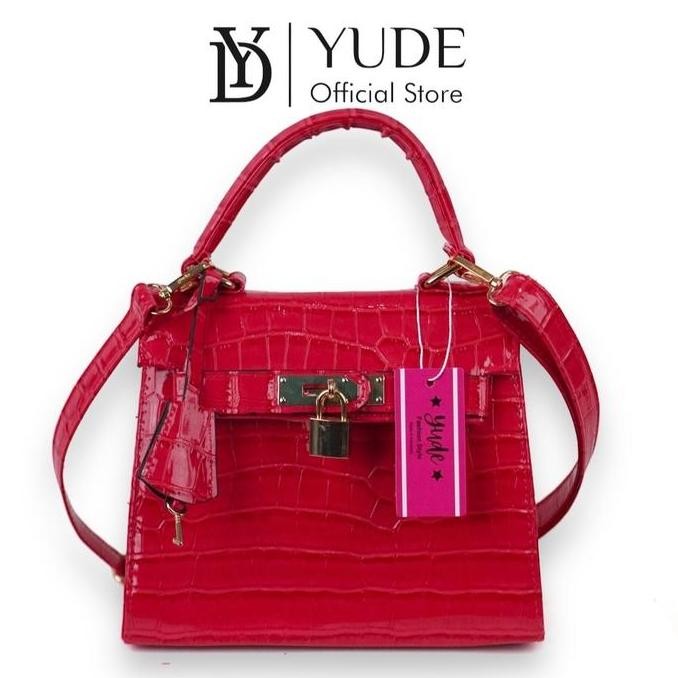 YUDE - Tas Wanita Sling Bag Tas Selempang Wanita Handbag Tas Kulit PU Croco - Kelly Bagg