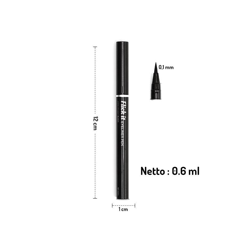 ready just miss eyeliner spidol halal bpom combo 2 pcs 0.6 ml flick it eyeliner pen waterproof jus-f