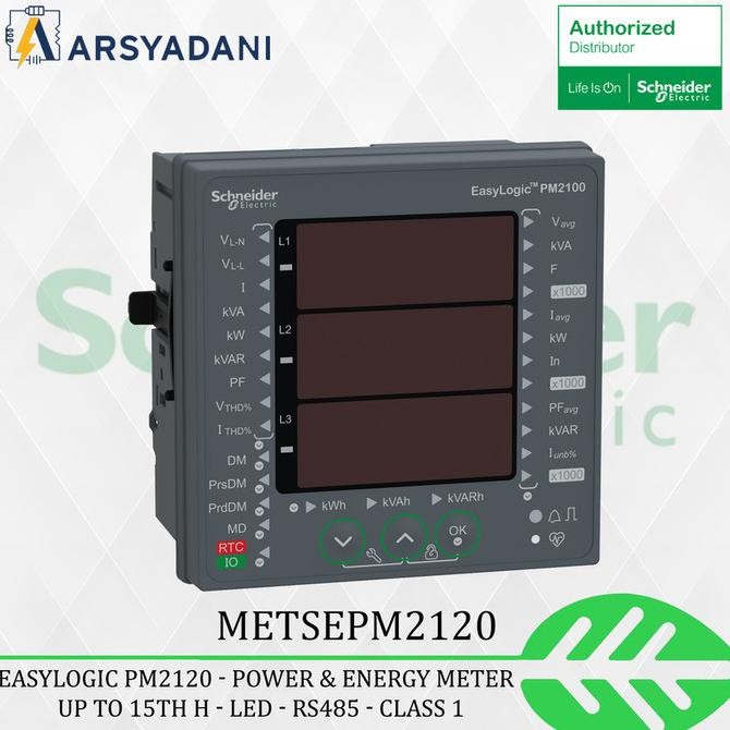 Miliki Metsepm2120 Schneider - Easylogic Pm2120 Power & Energy Meter Power  20  Amper Power  Smps