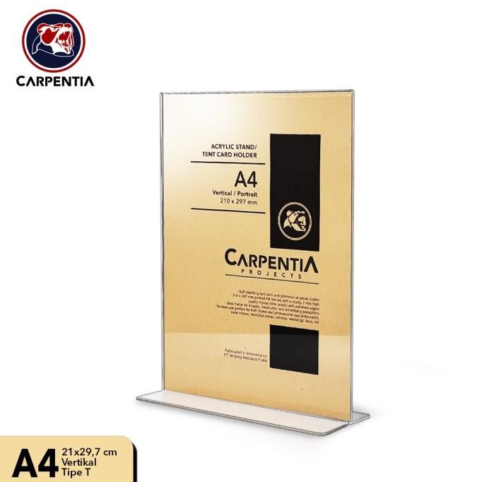 

redi ya kk Acrylic Standing Tipe T/ A4 Vertikal 21x29,7 cm/ Tent Card Akrilik
