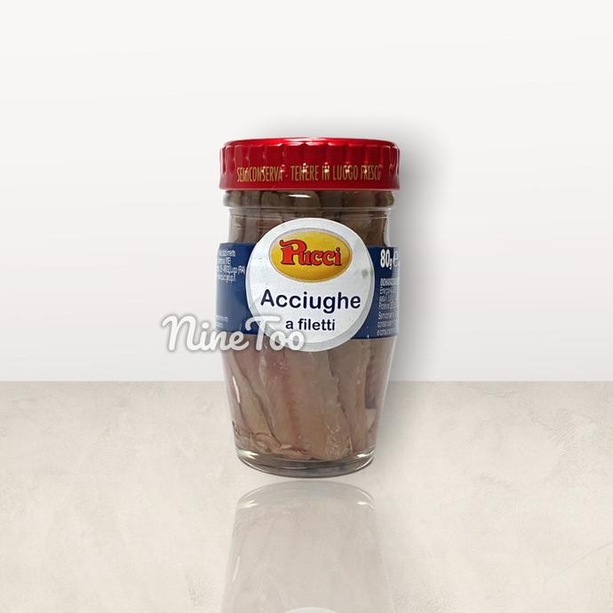 Italian Anchovy fillet anchovies acciughe in Oil ikan teri Asin Minyak