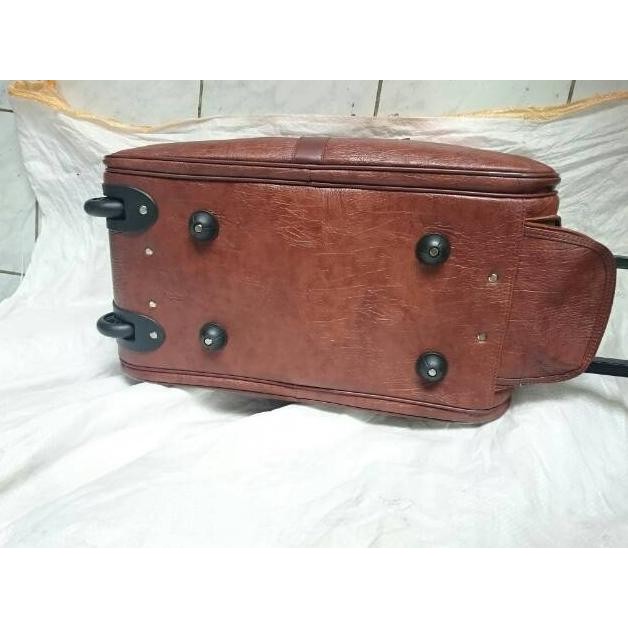 Tas Trolly Pakaian Kulit Besar Leather TravelBag Trolley Jumbo Original Polo Classic