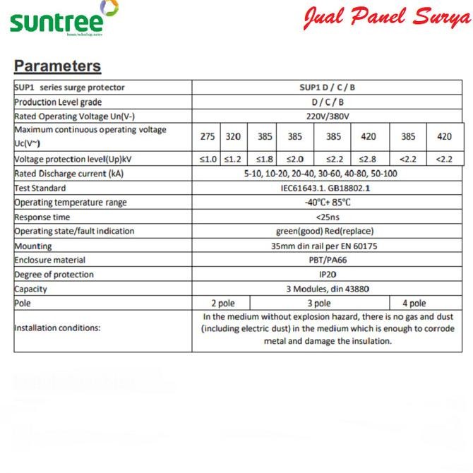 Terjangkau Ac Spd Ac 2P 40Ka 275V Suntree Sup1-40
