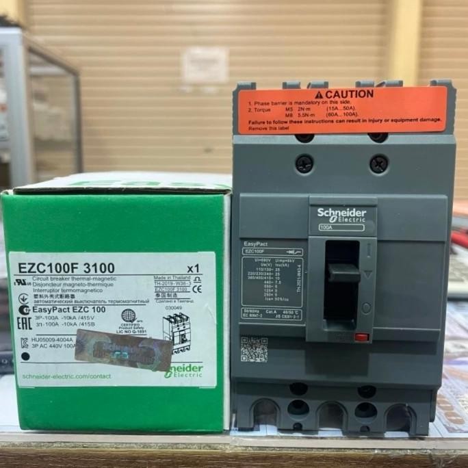 mccb Schneider new original ezc100f 100A 3phase/breaker MCcb Schneider 100A