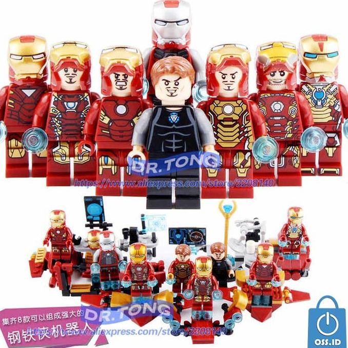 Bricks Mini Lego Superhero Ironman Hulkbuster Set 8 in 1 SY624