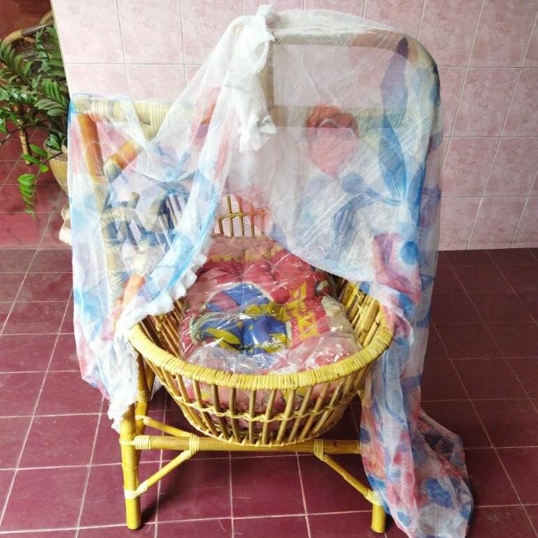 kelambu /Kasur untuk ayunan bayi rotan(H1O3) Polos Murah Berkualitas Unik Karkter Ukuran Sedang W8C9