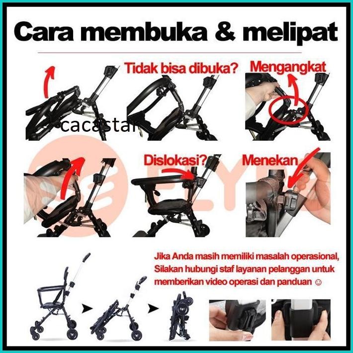YAHAA MAGIC STROLER BAYI LIPAT TRAVELLING SEPEDA BAYI STROLLER DUDUK KERETA DORONG TROLI BAYI SEPEDA