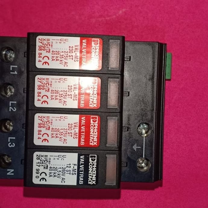 Spesial Arrester Phoenix 3Phase 4Pole 220V 275V Ac / Surge Arrester 4P Phoenix