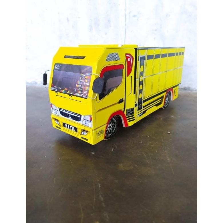 Miniatur Truk Oleng Biasa Warna Kuning Miniatur Truk Oleng