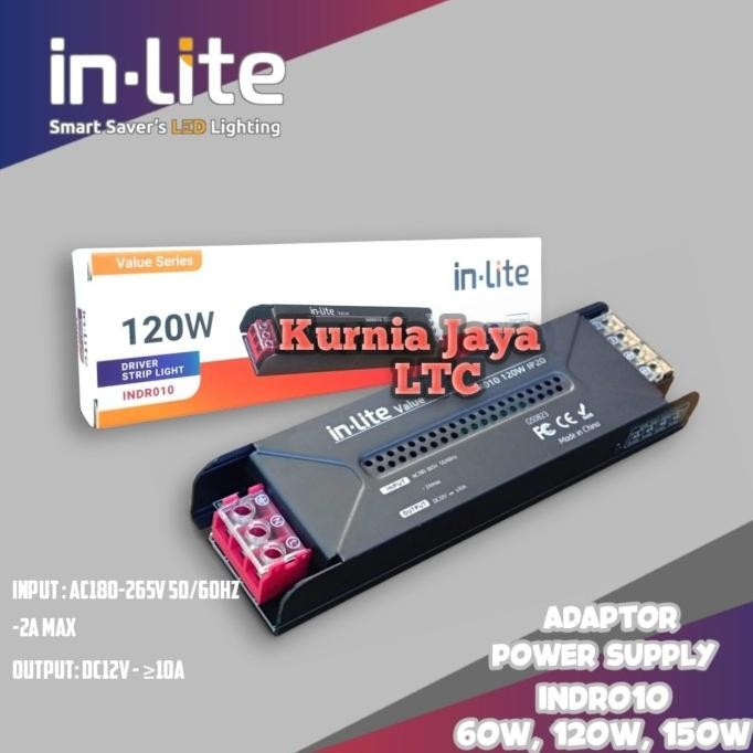 Terjangkau Inlite Trafo 120W Adaptor Power Supply Led Strip Indr010 12V