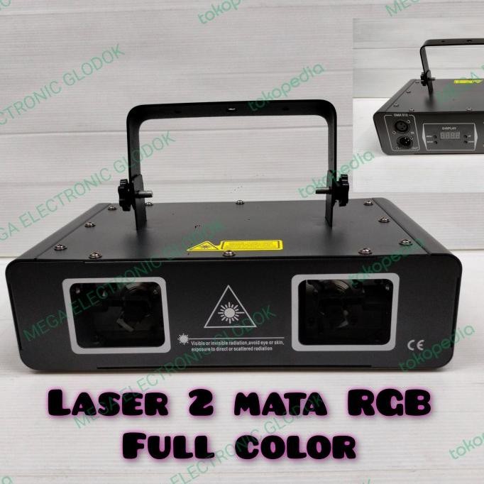 Grosir Lampu Panggung Laser 2 Mata Rgb Full Color
