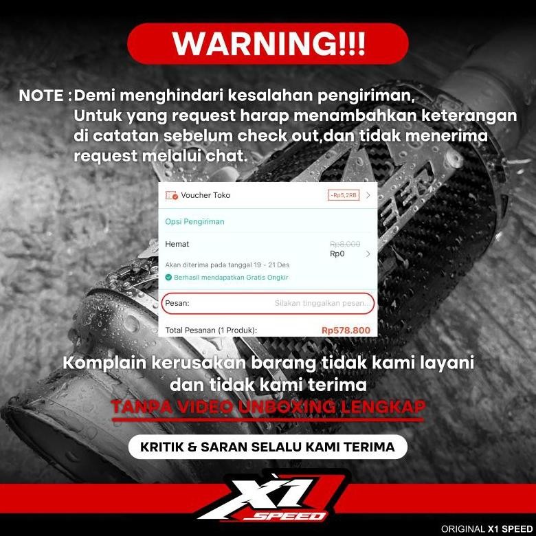 Kenalpot MX king Fullsystem type Knalpot Roadrace By X1 Speed Racing