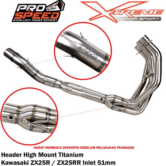 Header / Pipa Knalpot Prospeed Titanium ZX25R ZX25RR ZX 25R 25RR