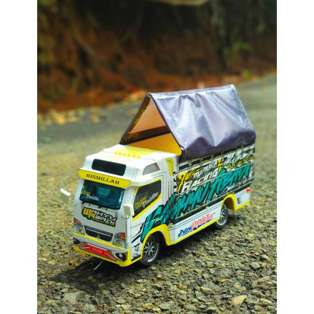 MD63IR miniatur truk oleng WAHYU ABADI 02 full kayu murah mobil mobilan miniatur truk