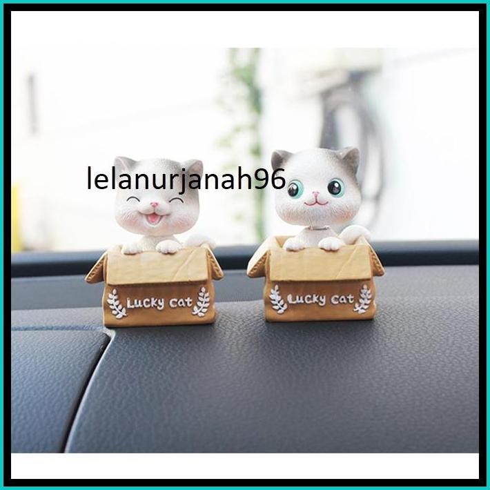 KUCING LUCU BOBBLE HEAD HIASAN PAJANGAN DASHBOARD DASBOR MOBIL PAJANGAN DASHBOARD MOBIL MAINAN KUCIN