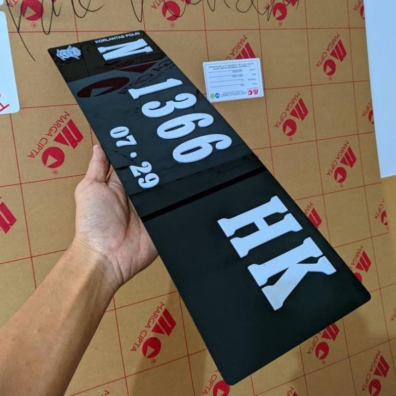 PLAT NOMOR MOBIL | NOPOL AKRILIK TIMBUL