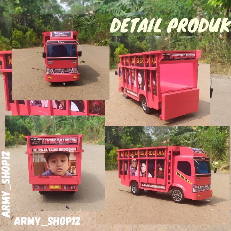 CoverTruk Oleng Harga Murah Miniatur Truk Oleng Kayu Asli Jumbo Murah Mainan Anak Dorong Truk Oleng 