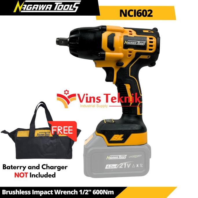 Murah Brushless Nci 602 Nagawa Nci602 Mesin Impact Wrench Cordless