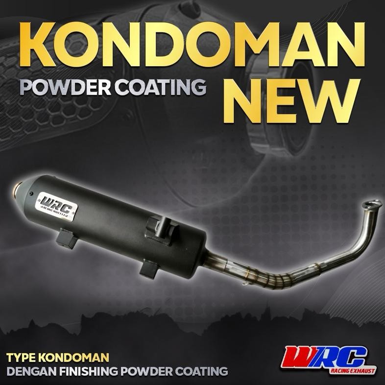 KNALPOT RACING KONDOMAN NEW POWDER COATING VARIO, NMAX, PCX, AEROX WRC