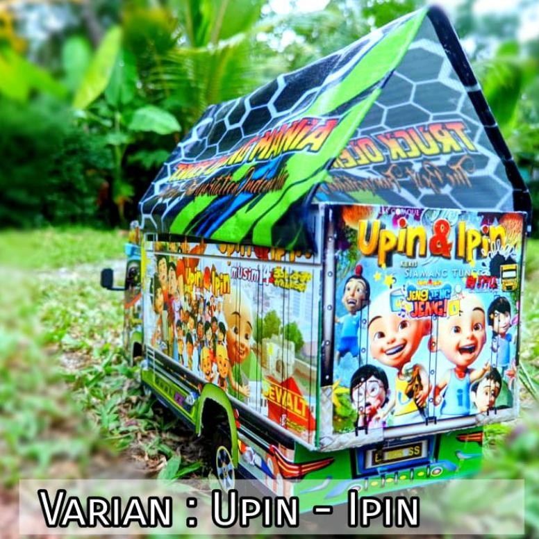 MINIATUR TRUK OLENG MINIATUR TRUK LAMPU TERPAL  MURAH TRUK OLENG RODA KAYU BISA COD