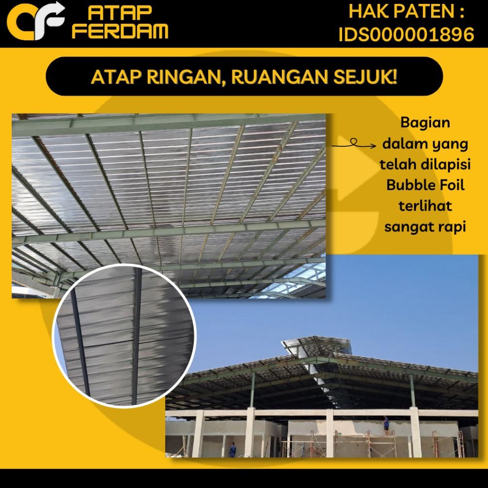 ATAP FERDAM STD 105 - Galvalum Dengan Lapisan Peredam Insulasi Alumunium Foil #Spandek Trimdeck Baja