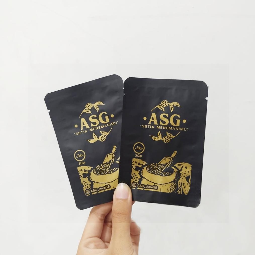 PAKET SABLON kemasan sachet alu foil alumunium 500PCS 8x9 8x12 | Free Desain